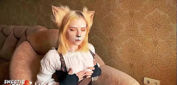  Steampunk Girl Hard Doggy Sex and Blowjob with Oral Creampie - Fox Cosplay